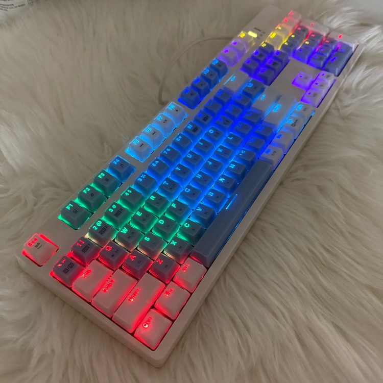 앱코 해커K8200파스텔 블루 크리스탈키캡 게이밍키보드--7