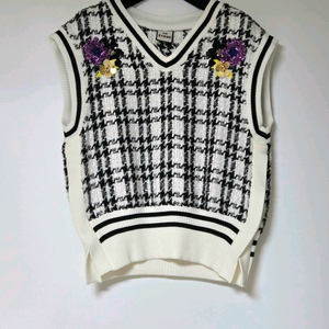 한섬 폼더스토어 THE STORE 20 시퀸 비즈 장식 니트 베스트 (S)