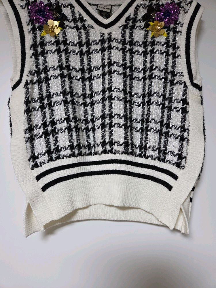 한섬 폼더스토어 THE STORE 20 시퀸 비즈 장식 니트 베스트 (S) 이미지