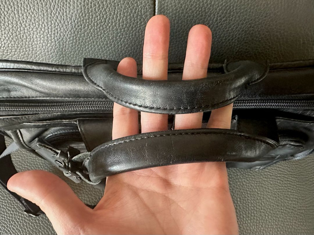 투미 알파 티패스 미디엄 스크린 랩탑 슬림 브리프 올레더 블랙--6