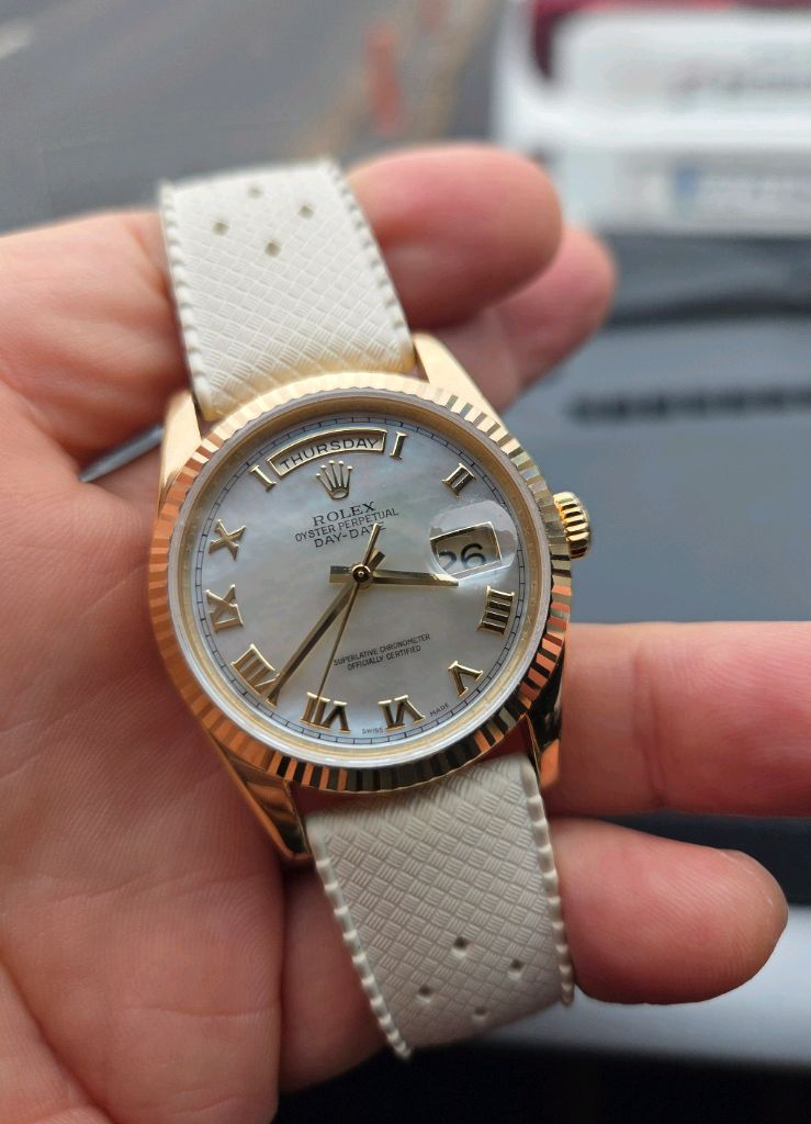로렉스 118238 데이데이트 진주자개판 18k 금통--2