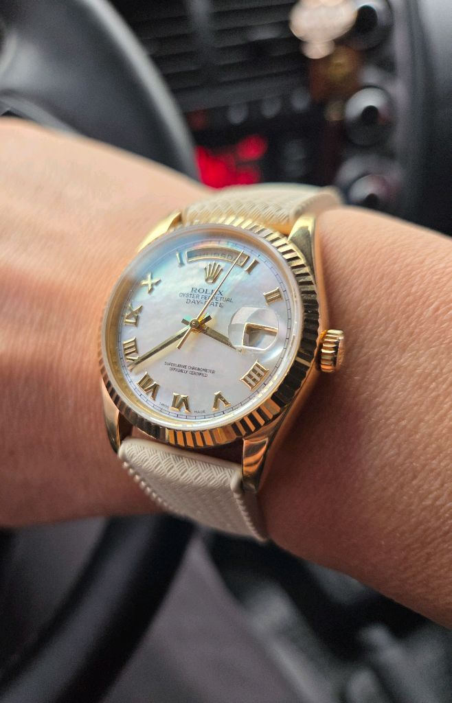 로렉스 118238 데이데이트 진주자개판 18k 금통--4