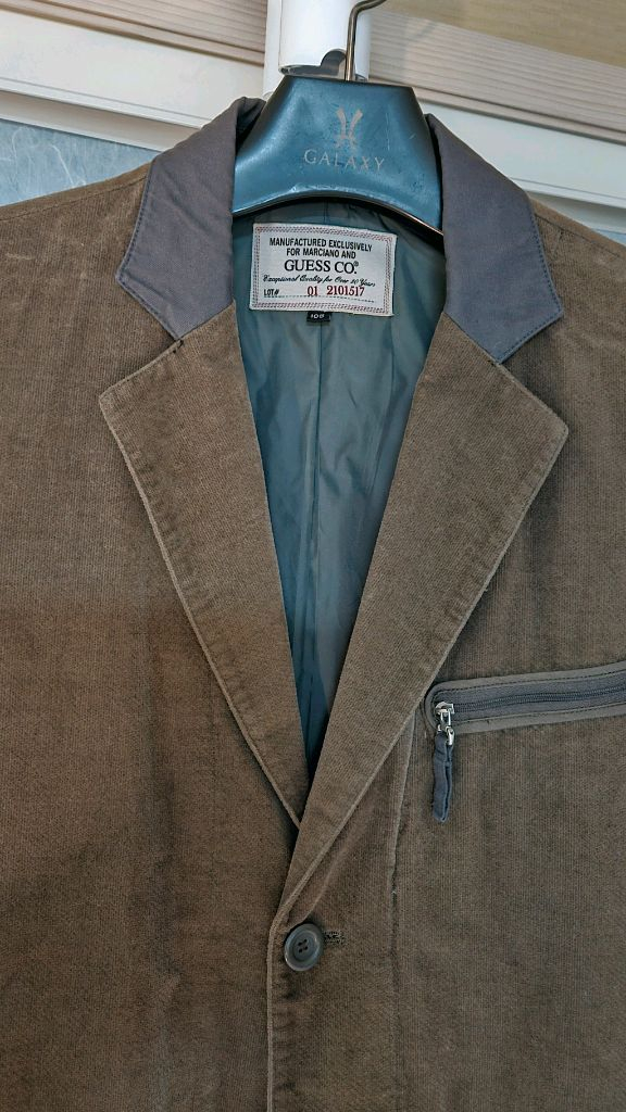 100~슬림105 )게스 GUESS 코듀로이 카멜 남성블레이저 이미지