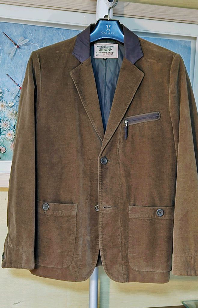 100~슬림105 )게스 GUESS 코듀로이 카멜 남성블레이저 이미지