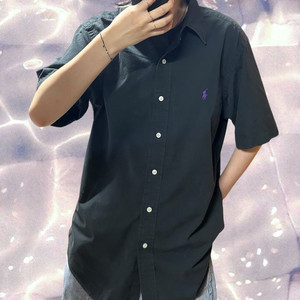 폴로 랄프로렌 반팔 셔츠 블랙 M 이미지