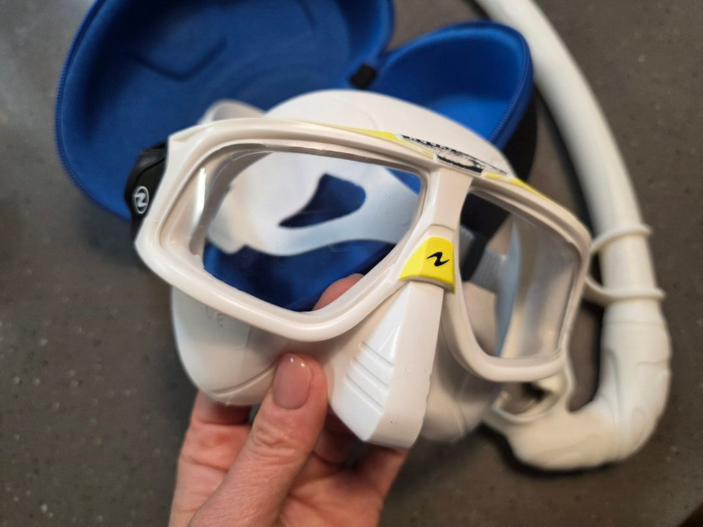 아쿠아렁 스페라 마스크 + 더블케이 숨비 스노클--2