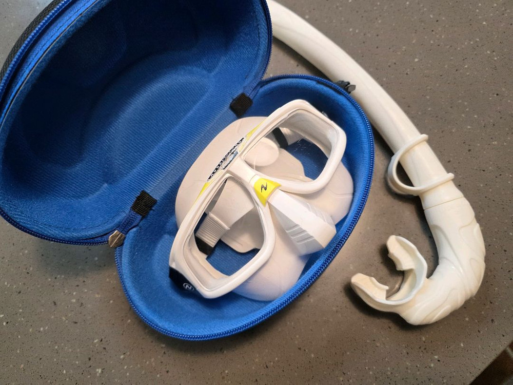 아쿠아렁 스페라 마스크 + 더블케이 숨비 스노클--6