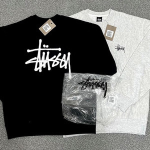 스투시 베이직 맨투맨 블랙/그레이/애쉬헤더 남녀공용