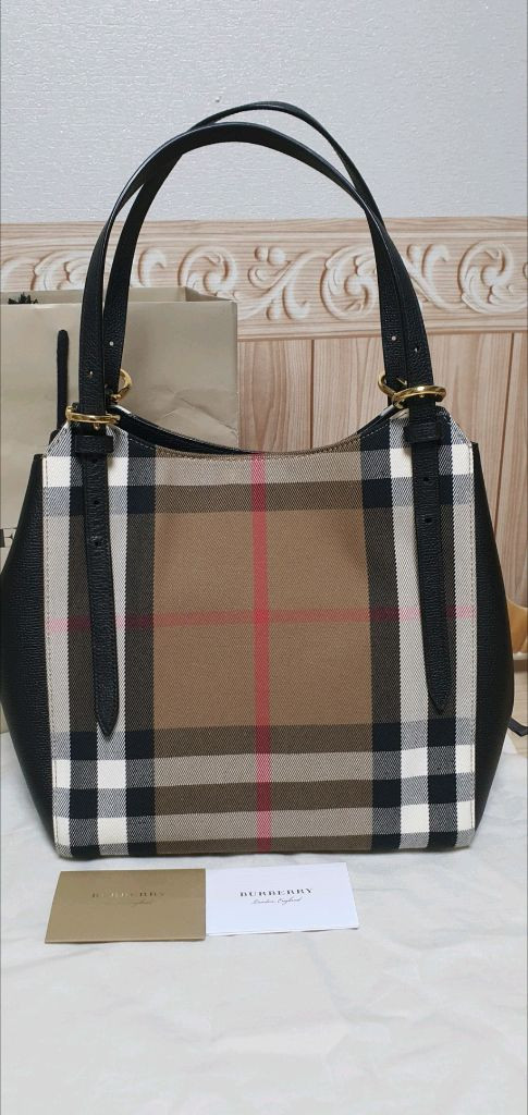 버버리 캔터비 숄더백 토트백 정품S급(감정O)구찌프라다루이비통디올고야드샤넬셀린느보테가생로랑발렌시아가가방--2