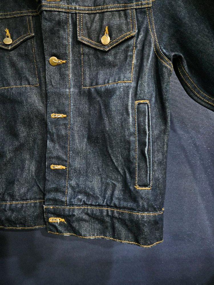 아메리칸 어패럴 네이비 남성 오버핏 90~95 데님 숏자켓 이미지