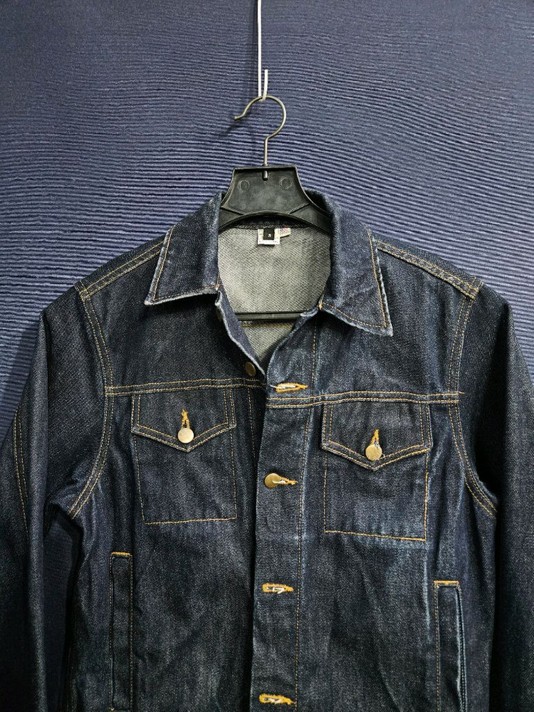 아메리칸 어패럴 네이비 남성 오버핏 90~95 데님 숏자켓 이미지