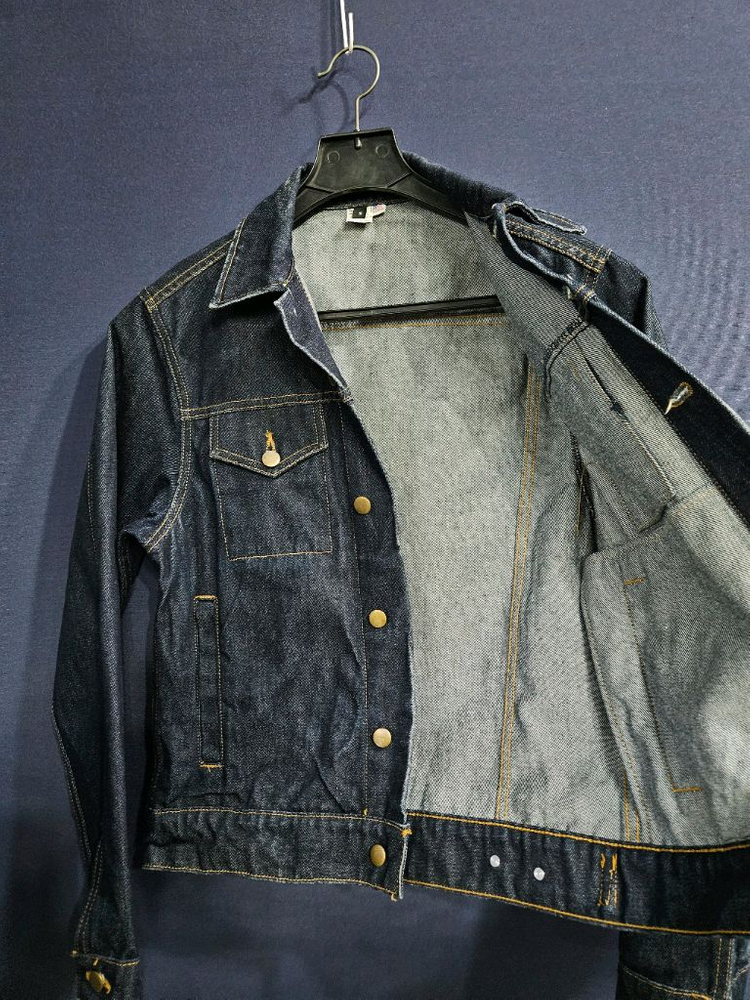 아메리칸 어패럴 네이비 남성 오버핏 90~95 데님 숏자켓 이미지