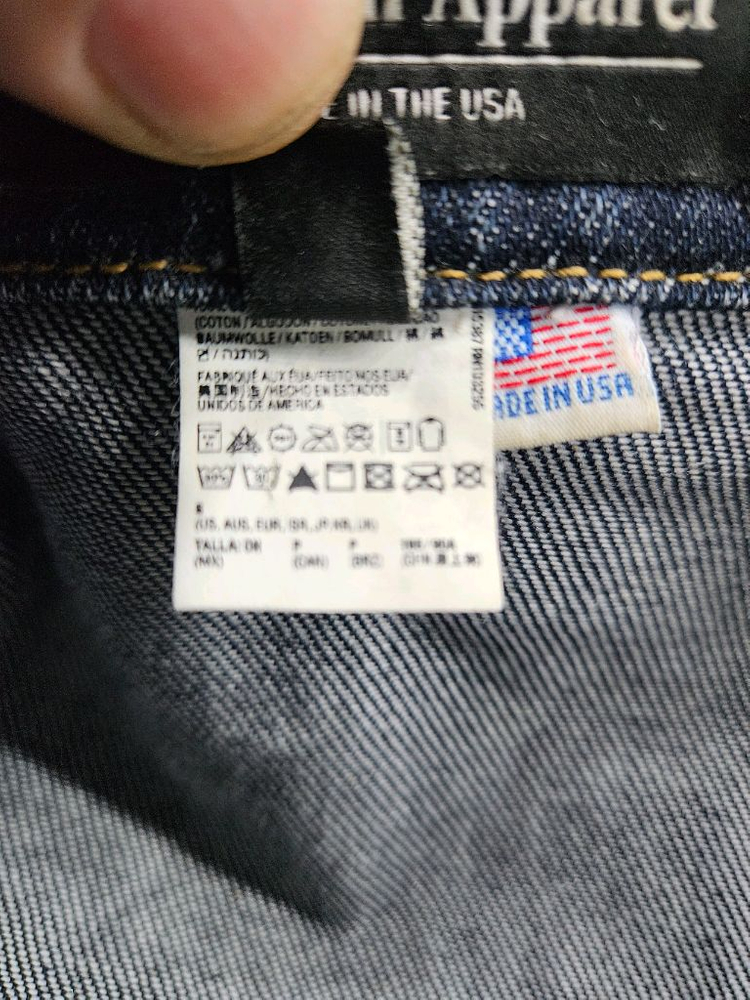 아메리칸 어패럴 네이비 남성 오버핏 90~95 데님 숏자켓 이미지