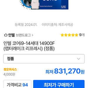 인텔 i9-14900f(새제품), z790 aorus elite 팝니다