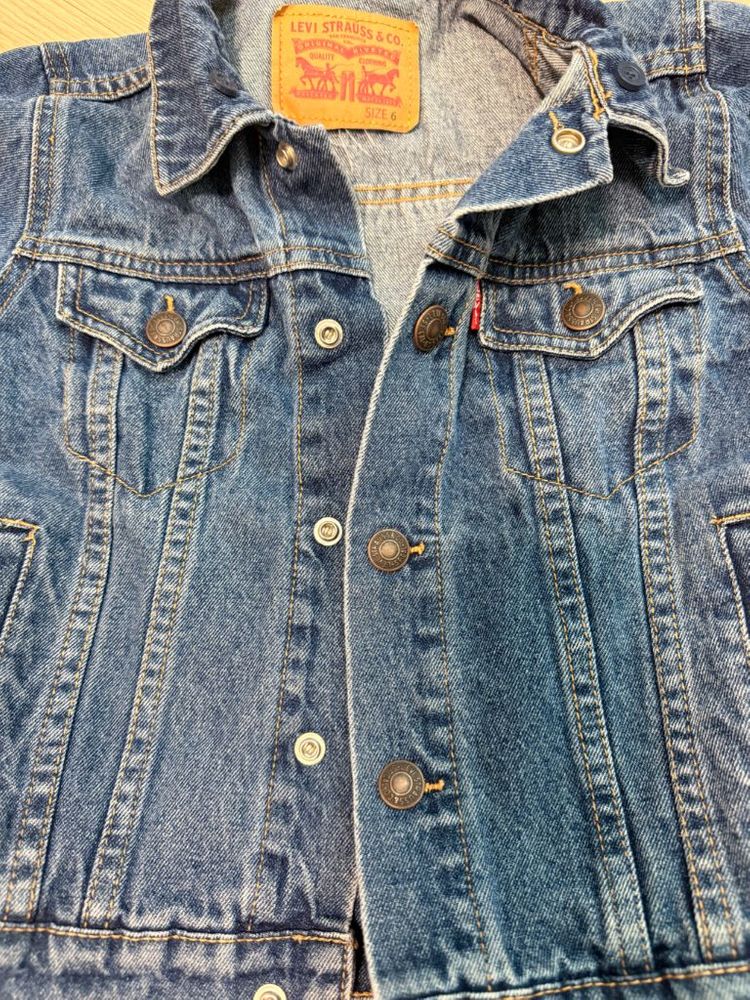 리바이스 아동 데님 여름 봄 청자켓 6세 120-130사이즈 정도--9