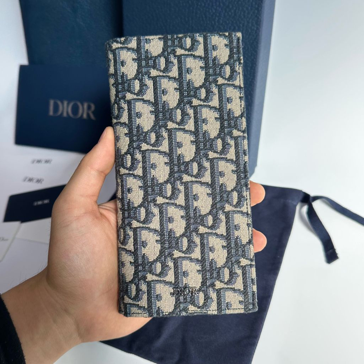 [새상품급] 디올 오블리크 버티컬 자카드 장지갑 풀구성--1