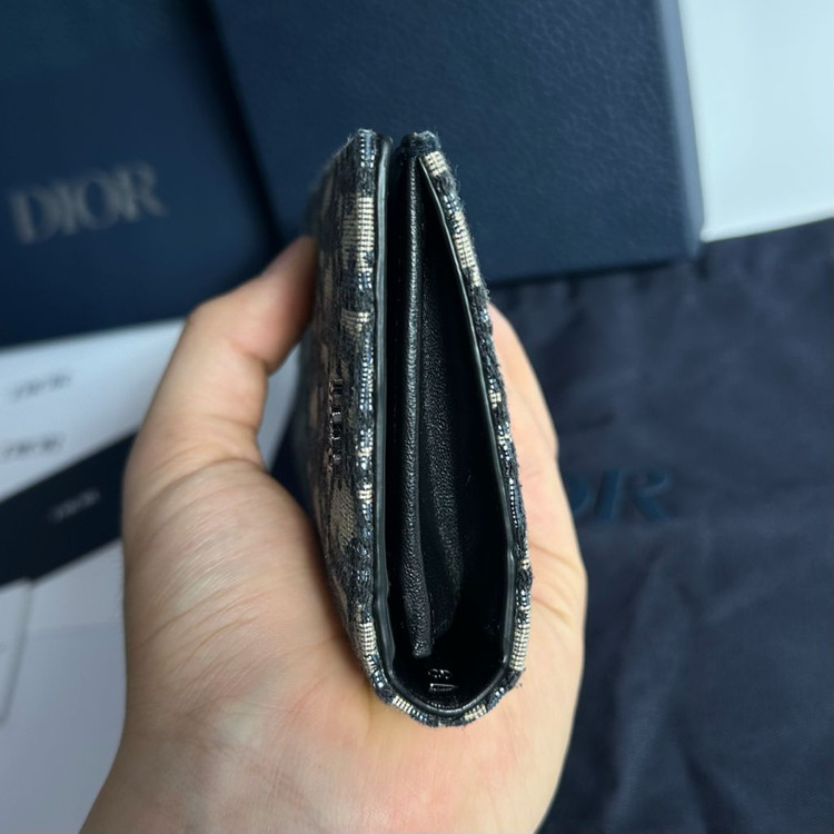 [새상품급] 디올 오블리크 버티컬 자카드 장지갑 풀구성--4