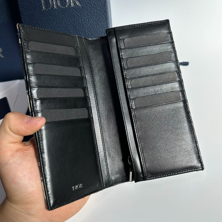 [새상품급] 디올 오블리크 버티컬 자카드 장지갑 풀구성--5