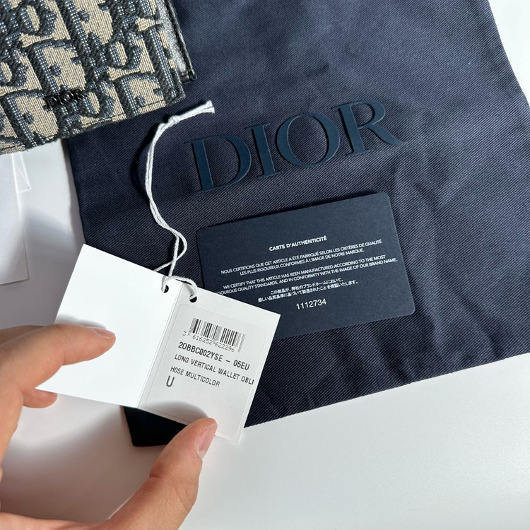 [새상품급] 디올 오블리크 버티컬 자카드 장지갑 풀구성--8