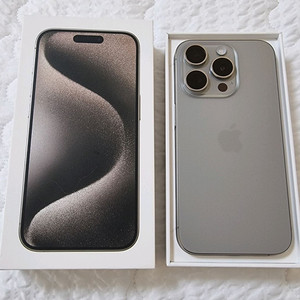 아이폰 15 프로 256GB 리퍼 미사용 새상품 (네츄럴 티타늄 색상) 이미지