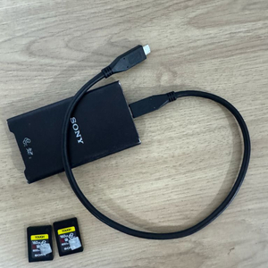 소니 cf-a 160g 2장 + 소니 리더기