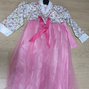 여아퓨전한복6~7세+한복머리띠 (총장92cm)