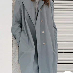 레하 더블브레스트 나일론 트렌치코트 XS, 프론트로우,르바,모한,닐바이피,파사드패턴,렉토 이미지