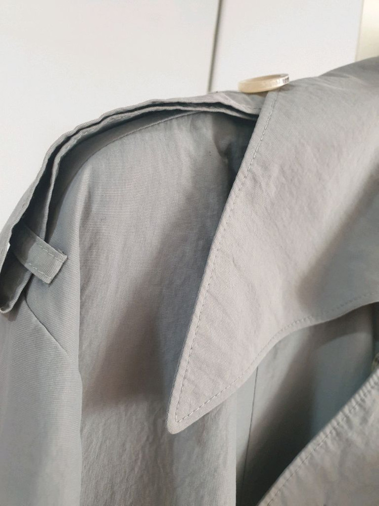 레하 더블브레스트 나일론 트렌치코트 XS, 프론트로우,르바,모한,닐바이피,파사드패턴,렉토 이미지