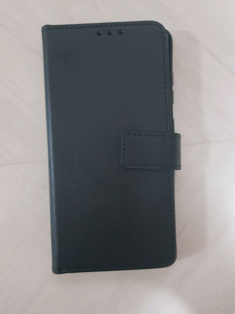 갤럭시 S26 휴대폰 케이스 가죽 다이어리 카드수납 지갑 블랙 이미지