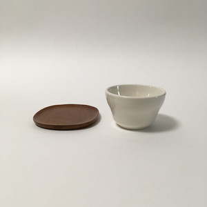 [일괄미사용] 시라쿠스 요거트 볼, 에라토 마호가니 컵받침/아이스크림 디저트 보울 그릇 우드 나무 티 코스터 홈카페 이미지