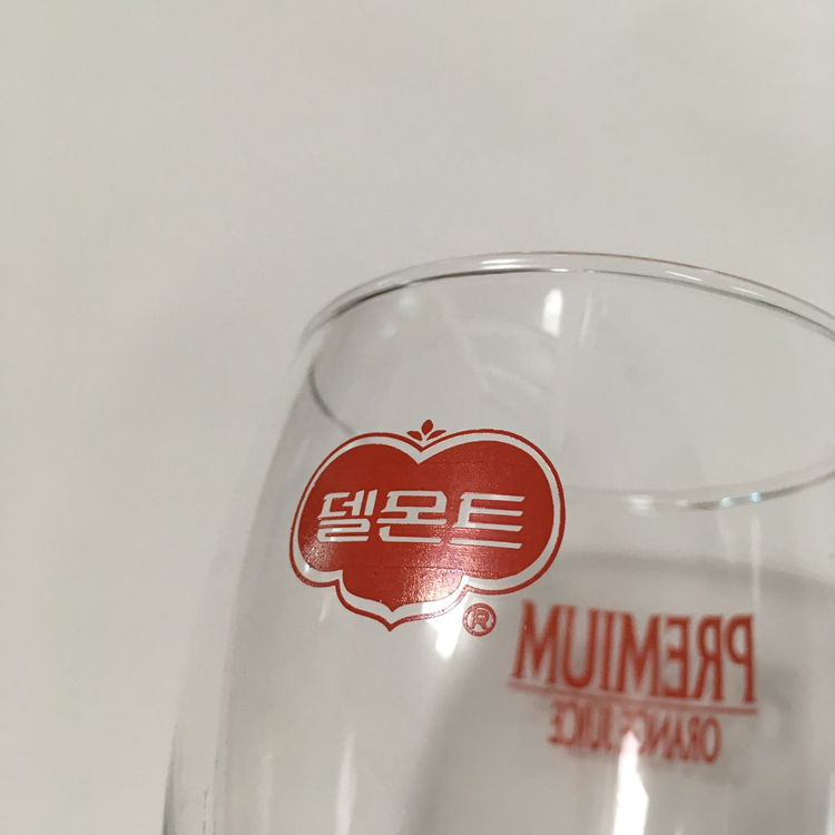 고전 빈티지 레트로 추억 유리 컵 / 델몬트 콜드 칠성사이다 주스 쥬스 잔 이미지