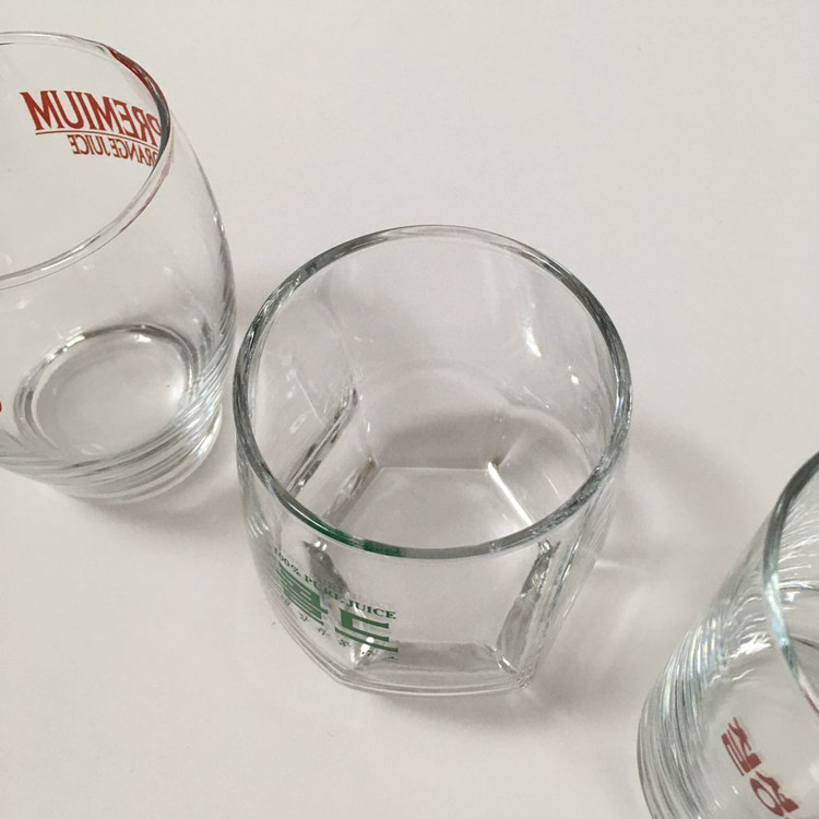 고전 빈티지 레트로 추억 유리 컵 / 델몬트 콜드 칠성사이다 주스 쥬스 잔 이미지