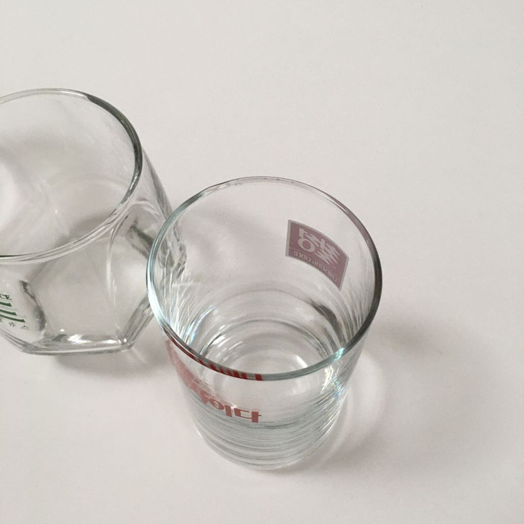 고전 빈티지 레트로 추억 유리 컵 / 델몬트 콜드 칠성사이다 주스 쥬스 잔 이미지