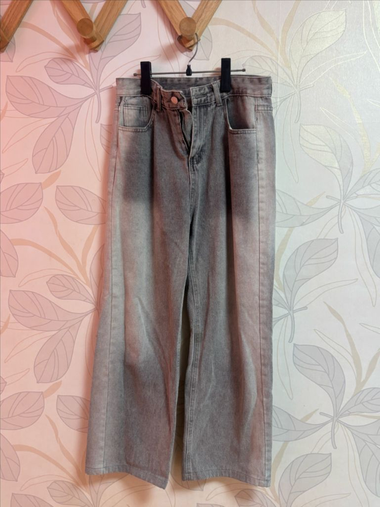 에이블리 히포엔비 하이웨스트 와이드 데님 팬츠--1