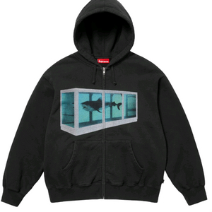 슈프림 X 데미안허스트 집업 후드티 블랙 이미지