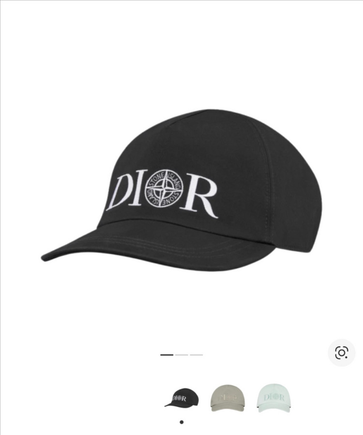 디올X스톤아일랜드 베이스볼캡 블랙--2