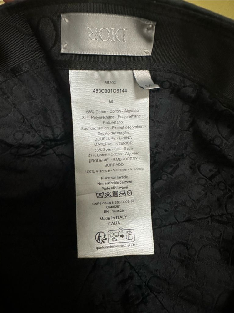 디올X스톤아일랜드 베이스볼캡 블랙--5