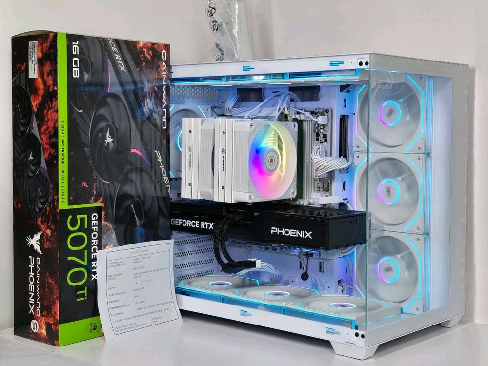 (새제품화이트)9800X3D, RTX5070Tl, B850M WIFI, 850W GOLD, 방송게이밍컴퓨터본체--2