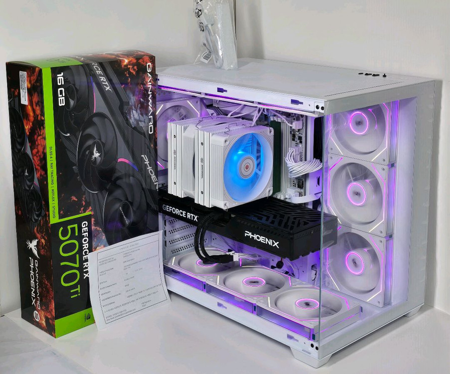 (새제품화이트)9800X3D, RTX5070Tl, B850M WIFI, 850W GOLD, 방송게이밍컴퓨터본체--3