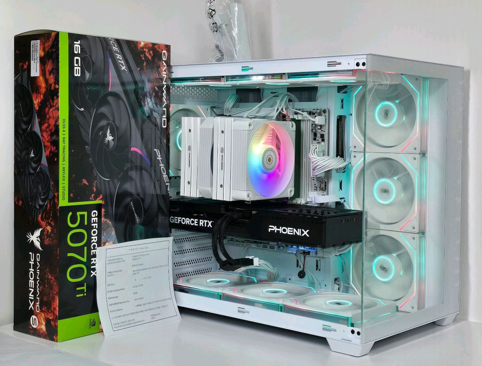 (새제품화이트)9800X3D, RTX5070Tl, B850M WIFI, 850W GOLD, 방송게이밍컴퓨터본체--4