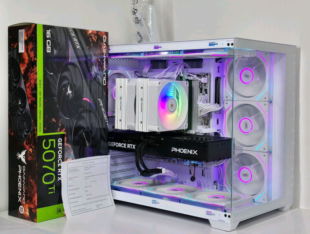 (새제품화이트)9800X3D, RTX5070Tl, B850M WIFI, 850W GOLD, 방송게이밍컴퓨터본체--6