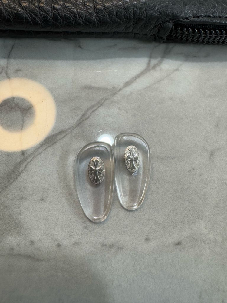 크롬하츠 슬런트레딕션 블랙/실버 54사이즈--4