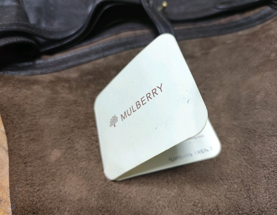 멀버리 다크 브라운 리얼 가죽 메신저백--5