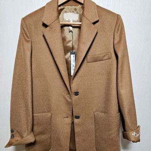 여성코트 캐시미어 울 블렌드 카멜브라운 자켓(새상품/55)