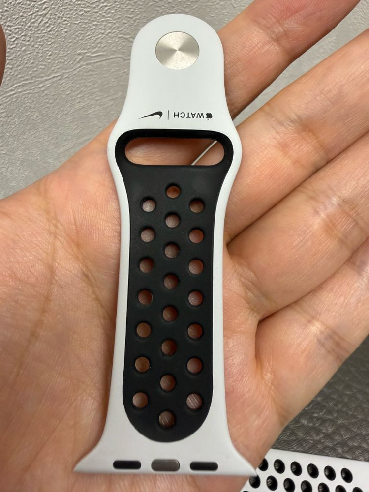 애플워치 나이키 정품 스포츠밴드 44mm 화이트--2