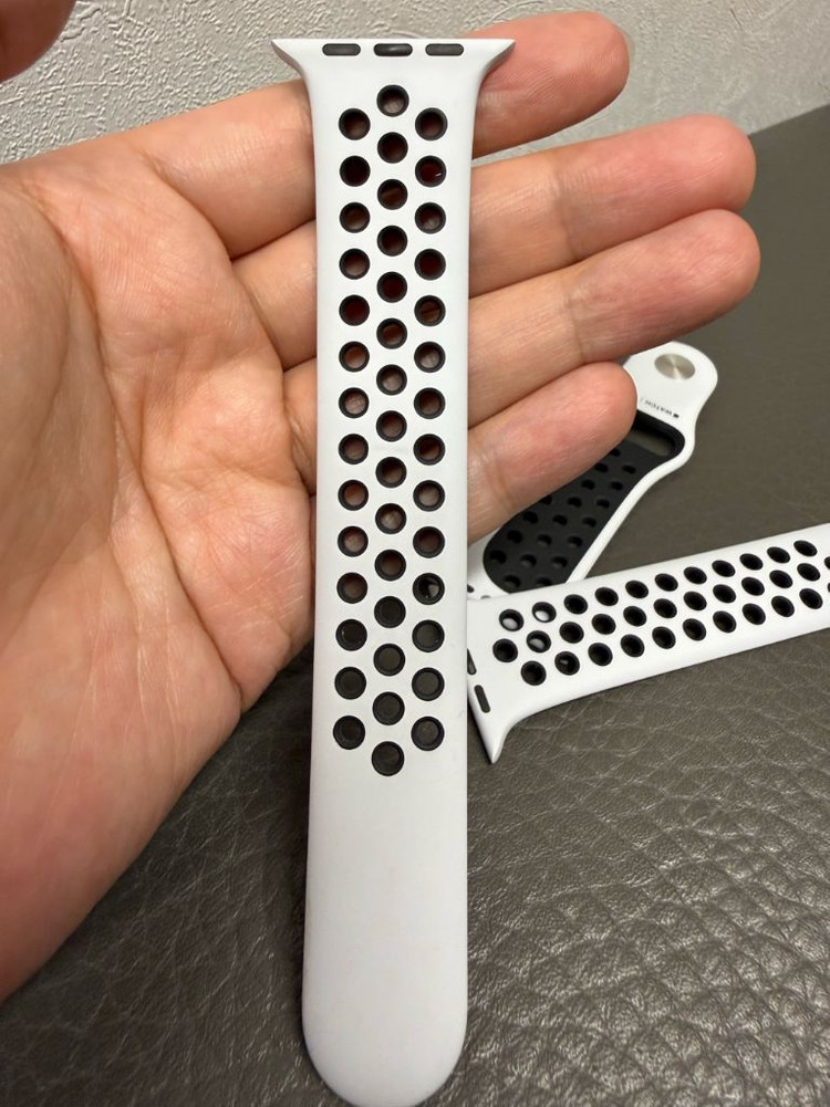 애플워치 나이키 정품 스포츠밴드 44mm 화이트--5