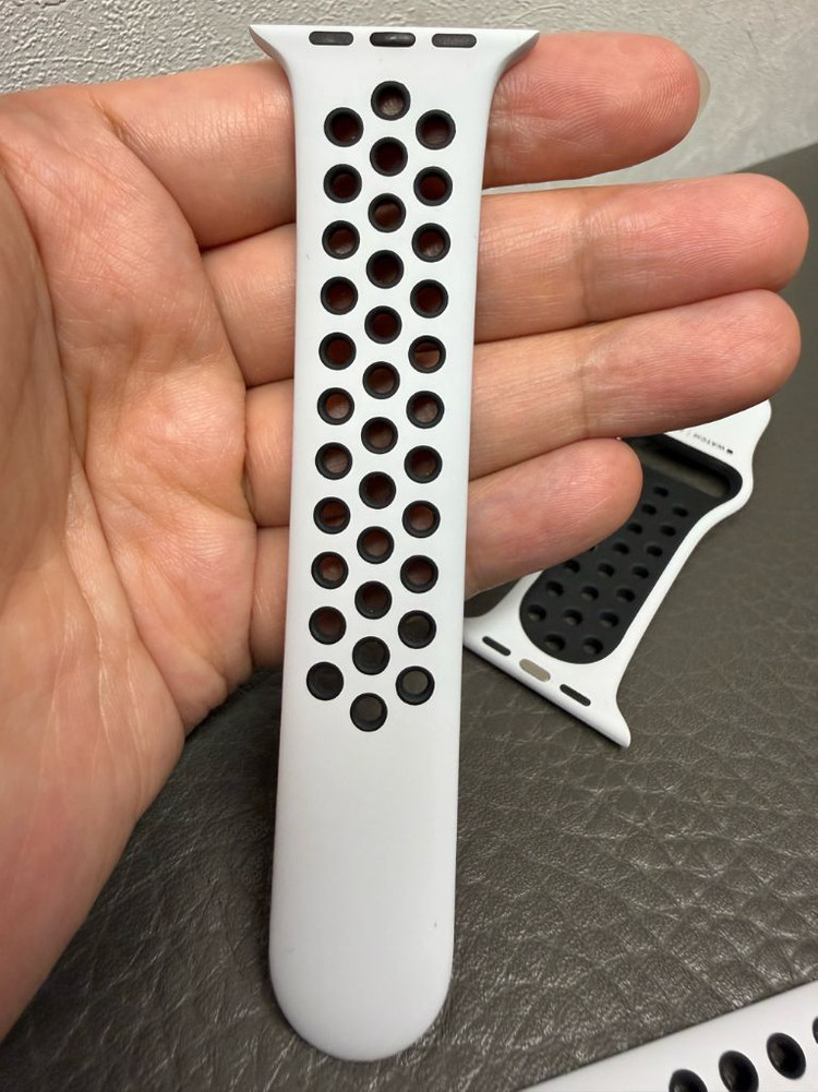 애플워치 나이키 정품 스포츠밴드 44mm 화이트--6