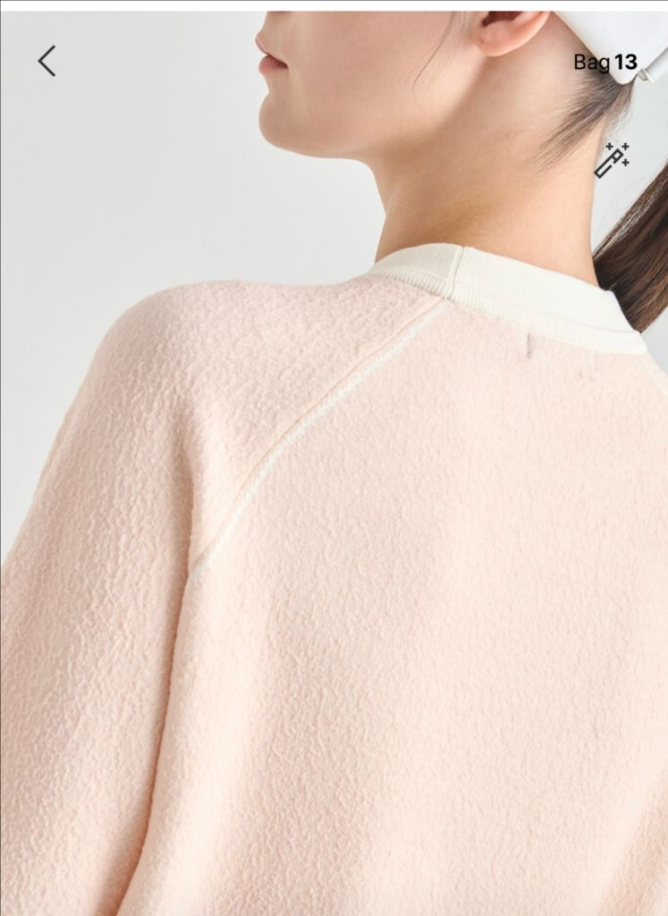 LANVIN BLANC 울 블렌드 부클 라운드넥 니트 탑 이미지