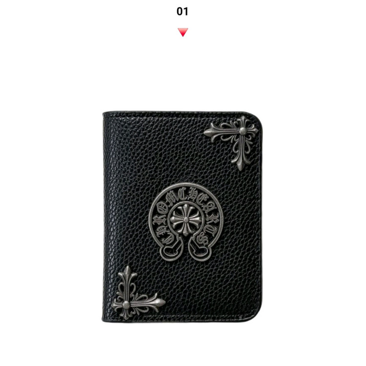 크롬 복고가죽 반지갑 접이식지갑<남여공용>NO.3 이미지