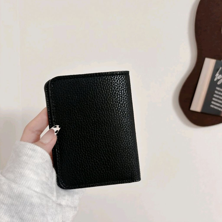 크롬 복고가죽 반지갑 접이식지갑<남여공용>NO.3 이미지